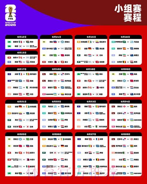 2026世界杯完整赛程高清版完整安排直播平台